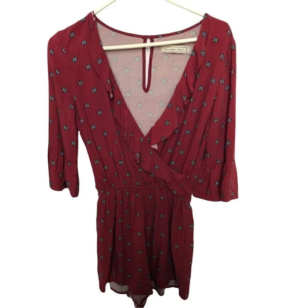 Abercrombie and Fitch Romper Red/Black Small